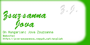zsuzsanna jova business card